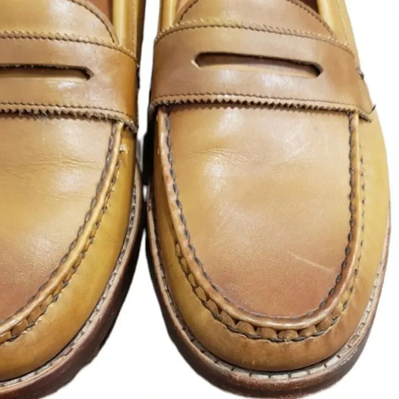 Allen Edmonds Walnut Dylan Penny Loafer 8 - Picture 3 of 10